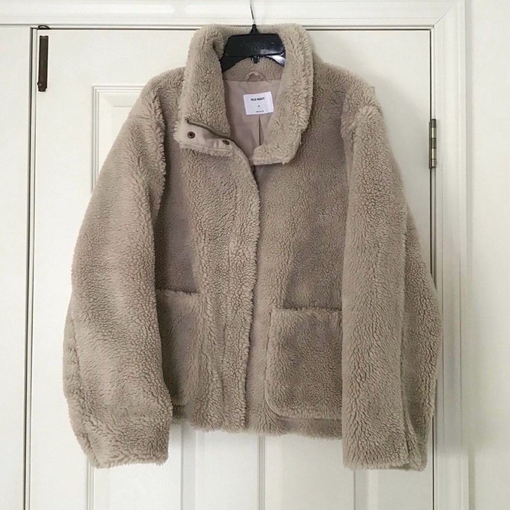 Old Navy Teddy Tan Sherpa Coat